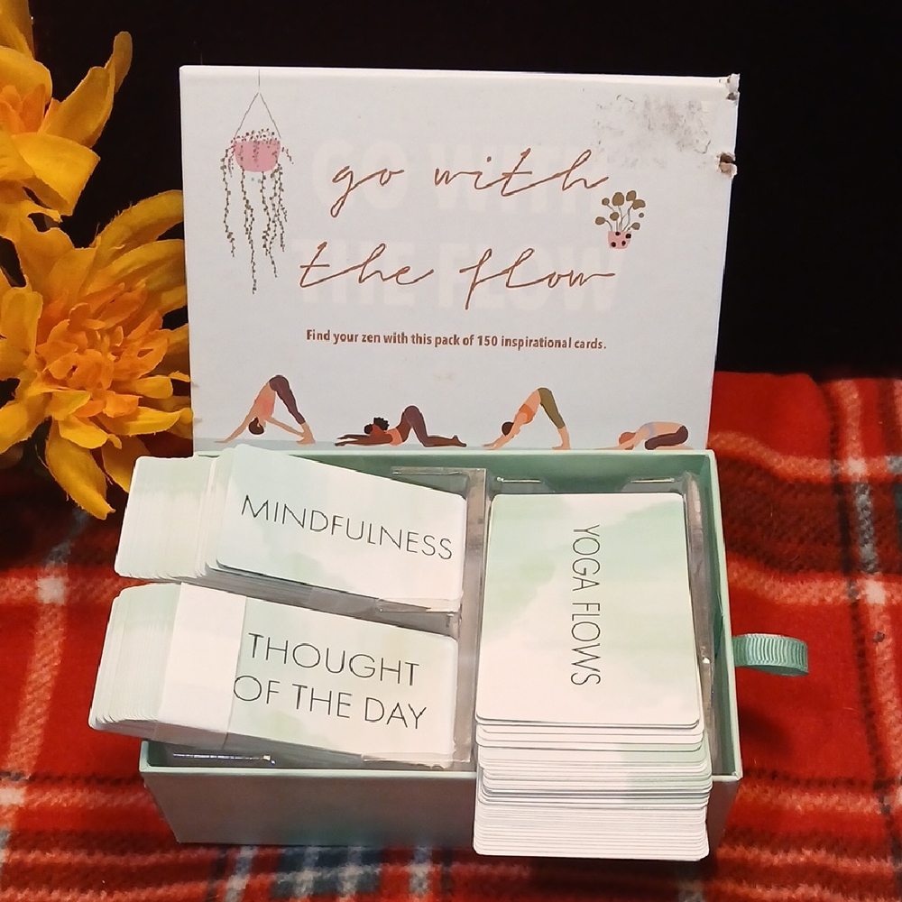 150 CARDS OF INSPIRATION- YOGA FLOWS,- THOUGHT OF THE DAY- & MINDFULNESS CARDS